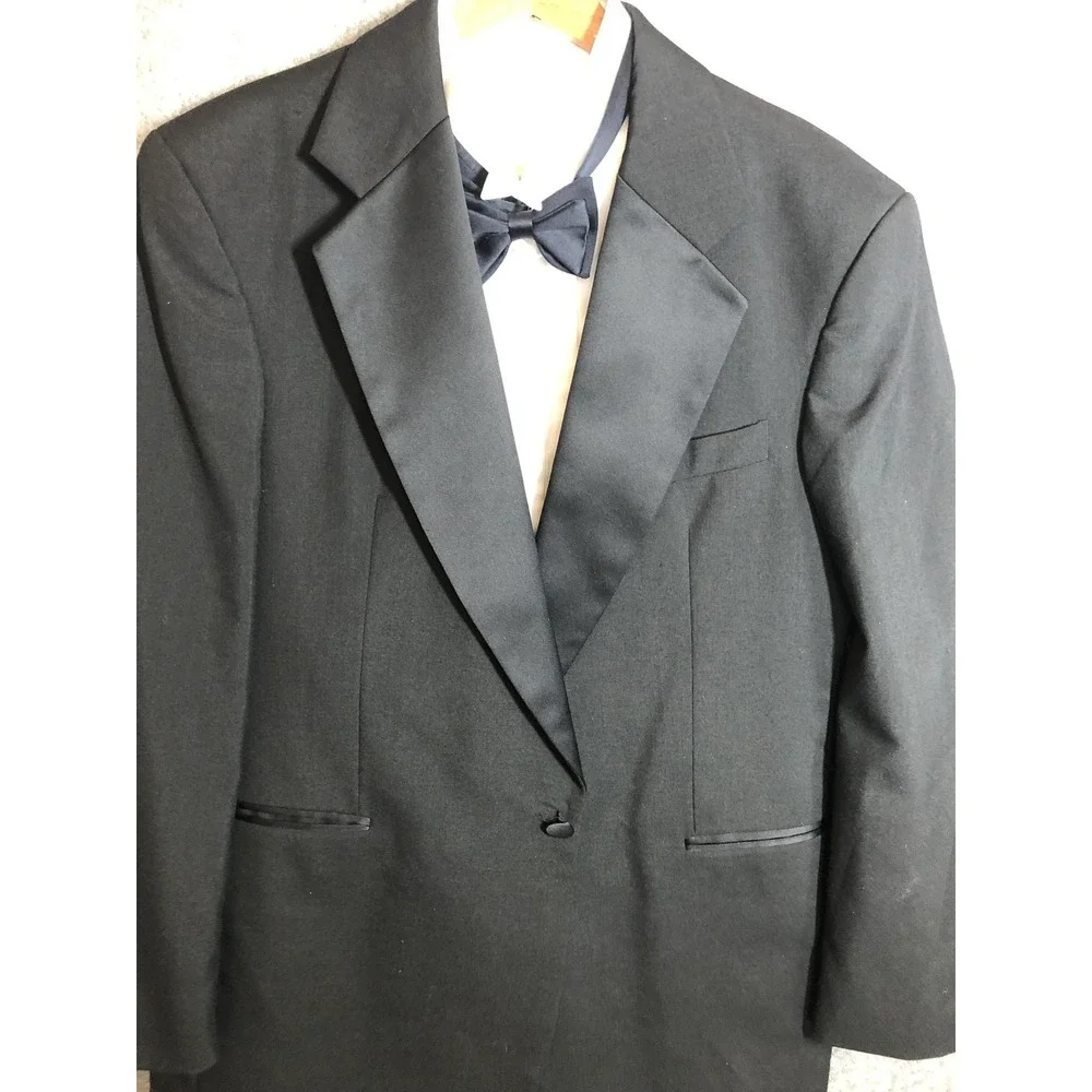 Carlo Rosati Tuxedo Jacket Mens 40 Black Wool One Button Formal Event Classic
